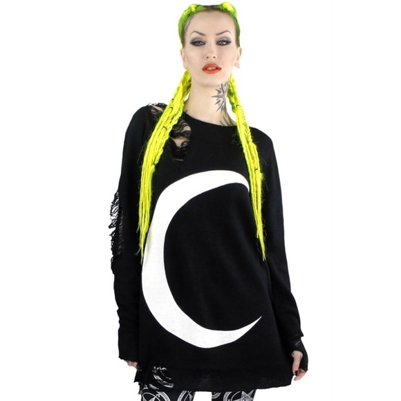 Killstar Luna Crescent Moon Sweater 